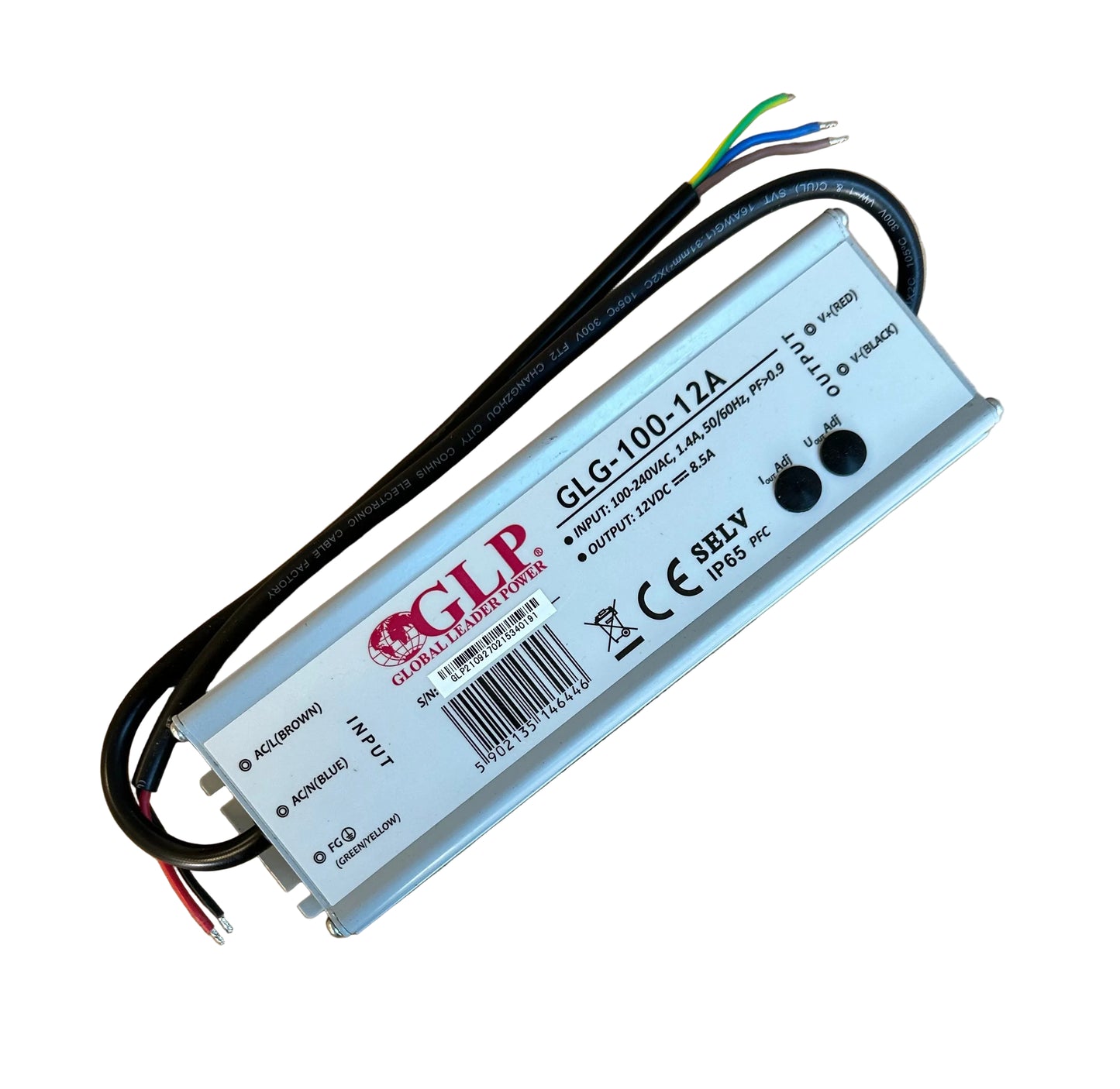GLP GLG-100-12A 100W 6-12V 4.5-8.5A IP65 ADJ Output LED Driver - LED Retro