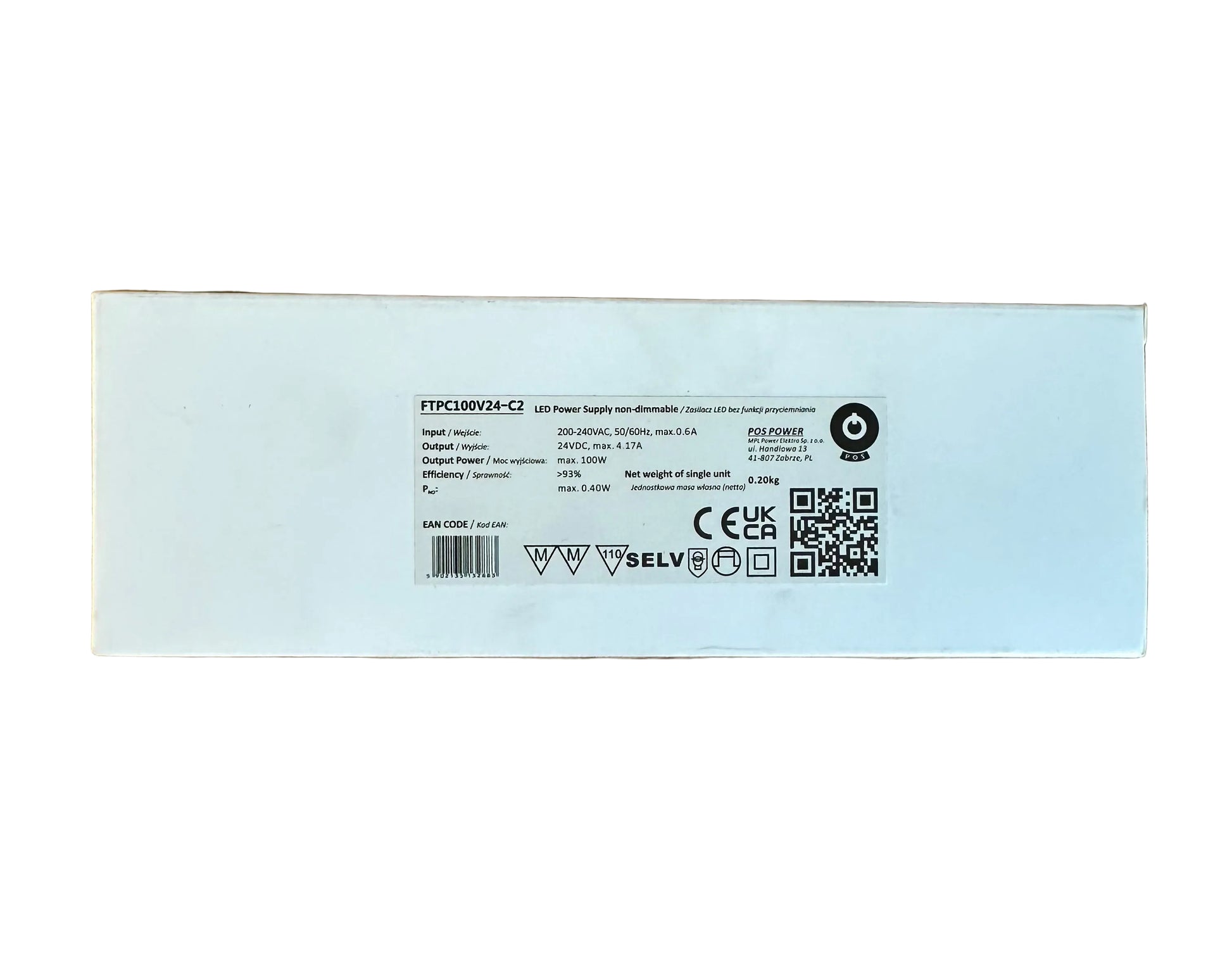 POS Power FTPC100V24-C2 100W 24V/4.17A LED Power Supply - LED Retro