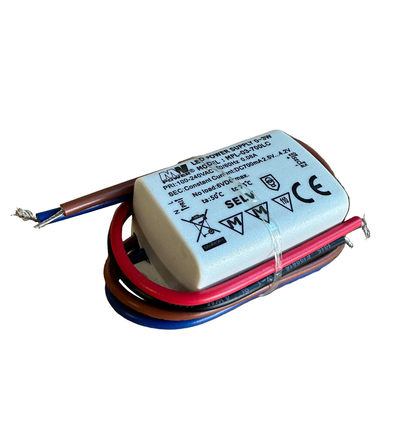 MW Power MLP-03-700LC 3W 700mA LED Power Supply - LED Retro