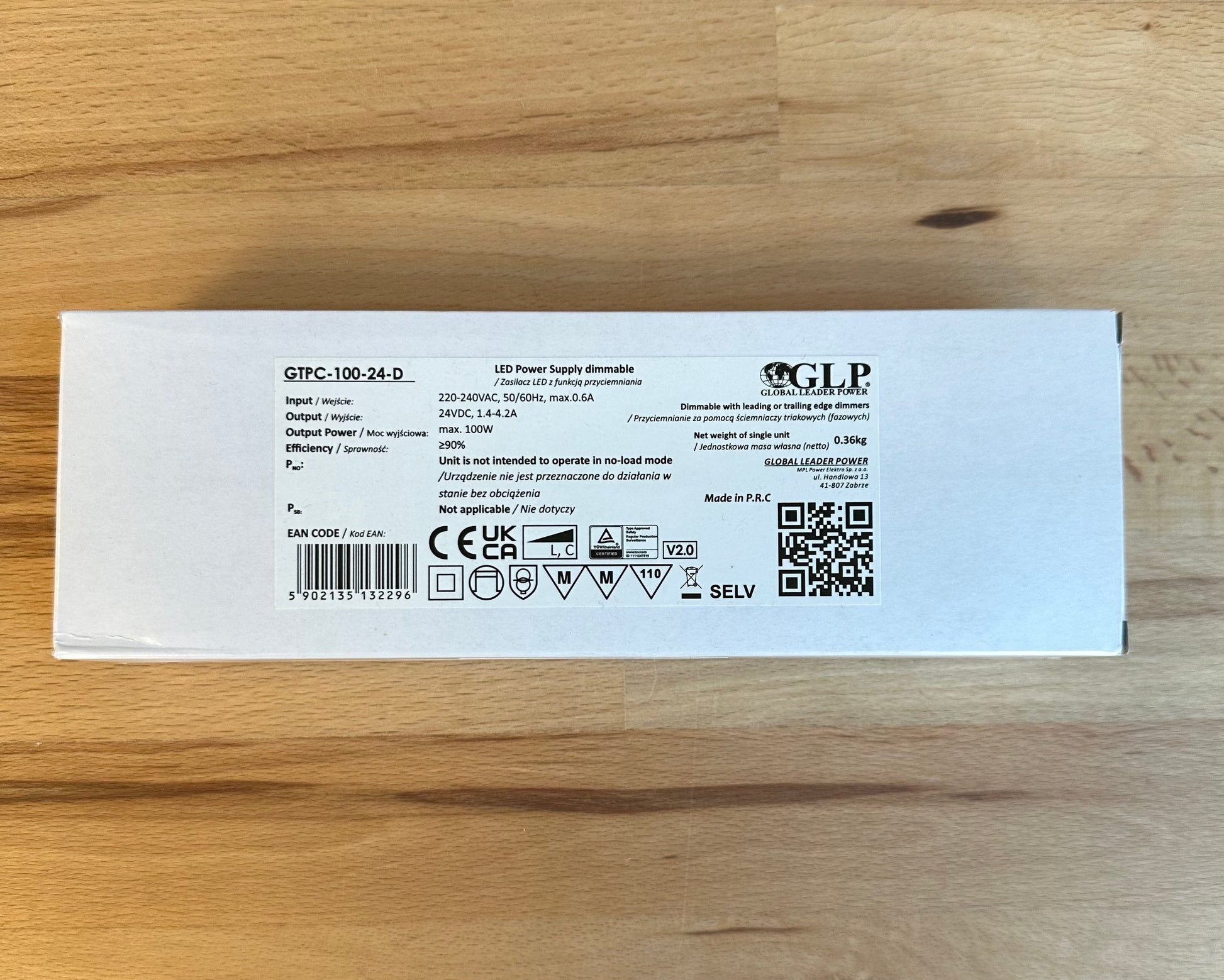 GTPC-100-24-D 100W 24V 1.4-4.2A Triac Dimmable LED Driver - LED Retro