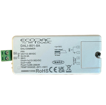 Ecopac DALI-801-8A DALI Dimmable Driver LED Interface (Constant Voltage) - LED Retro