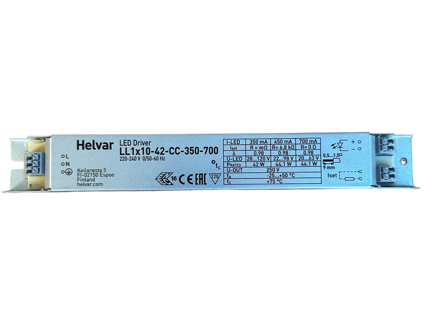 Helvar LL1X10-42-CC-350-700 10-42W 350-700mA LED Driver - LED Retro
