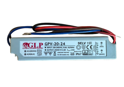 GLP GPV-20-24 24W 12V/1A IP67 LED Power Supply - LED Retro