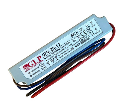 GLP GPV-20-12 24W 12V/2A IP67 LED Power Supply - LED Retro