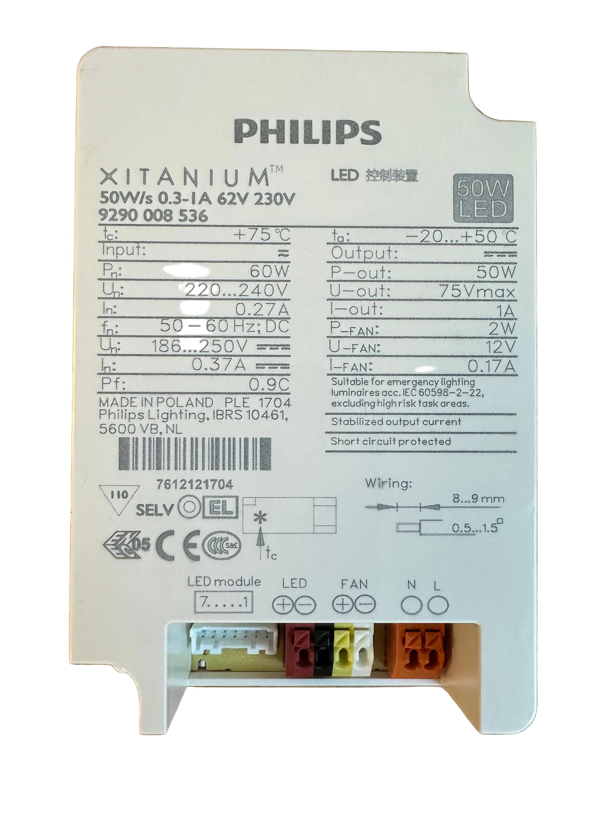 Philips 929000853603 Xitanium 50W 0.3-1A 62V I 230V - LED Retro