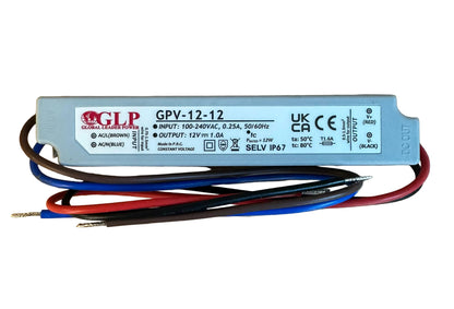 GLP GPV-12-12 12W 12V/1A IP67 LED Power Supply - LED Retro