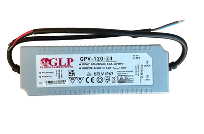 GLP GPV-120-24 120W 24V/5A CV IP67 LED Power Supply - LED Retro