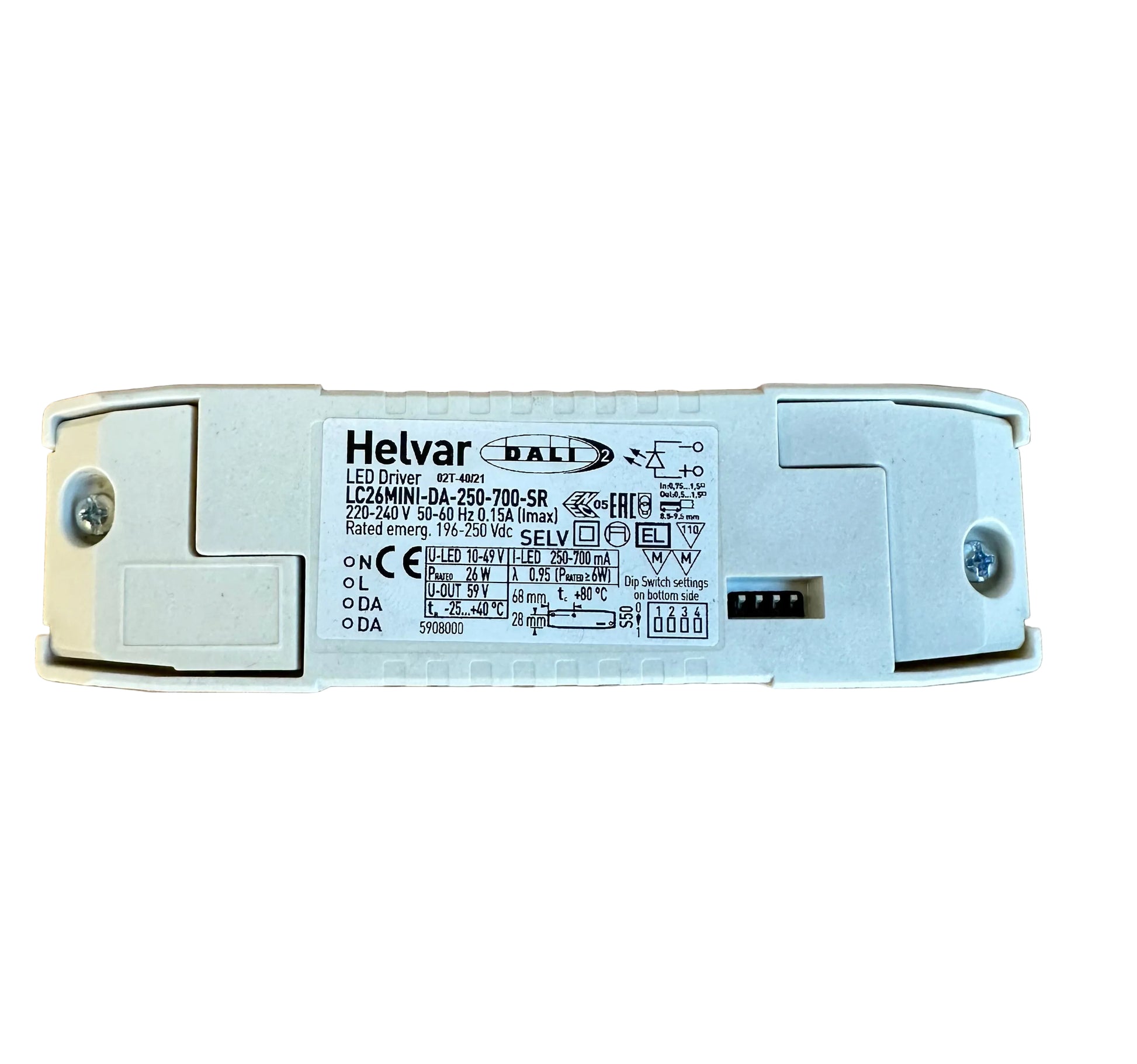 Helvar LC26MINI-DA-250-700-SR 11.5-26W 250-700mA DALI LED Driver - LED Retro