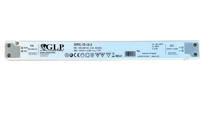 GLP GTPC-75-12-S 75W 12V/6.25A CV IP20 Slim LED Power Supply - LED Retro