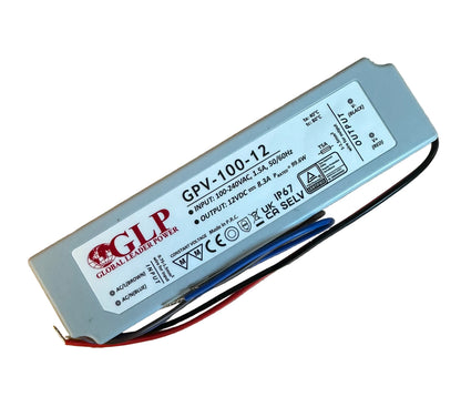 GLP GPV-100-12 99.6W 12V/8.3A CV IP67 LED Power Supply - LED Retro