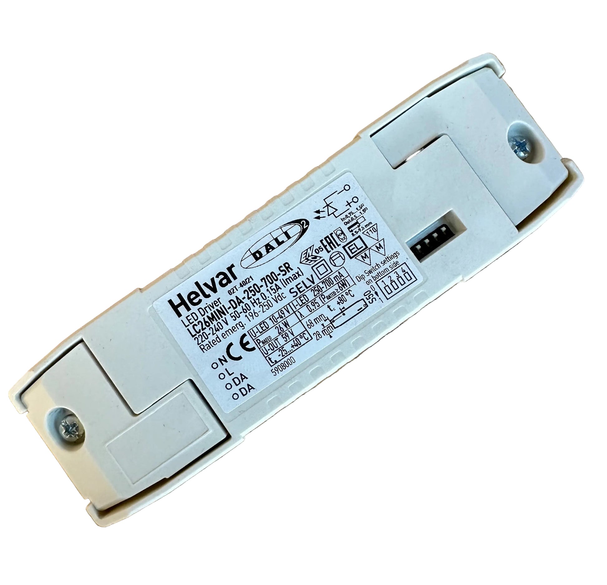 Helvar LC26MINI-DA-250-700-SR 11.5-26W 250-700mA DALI LED Driver - LED Retro