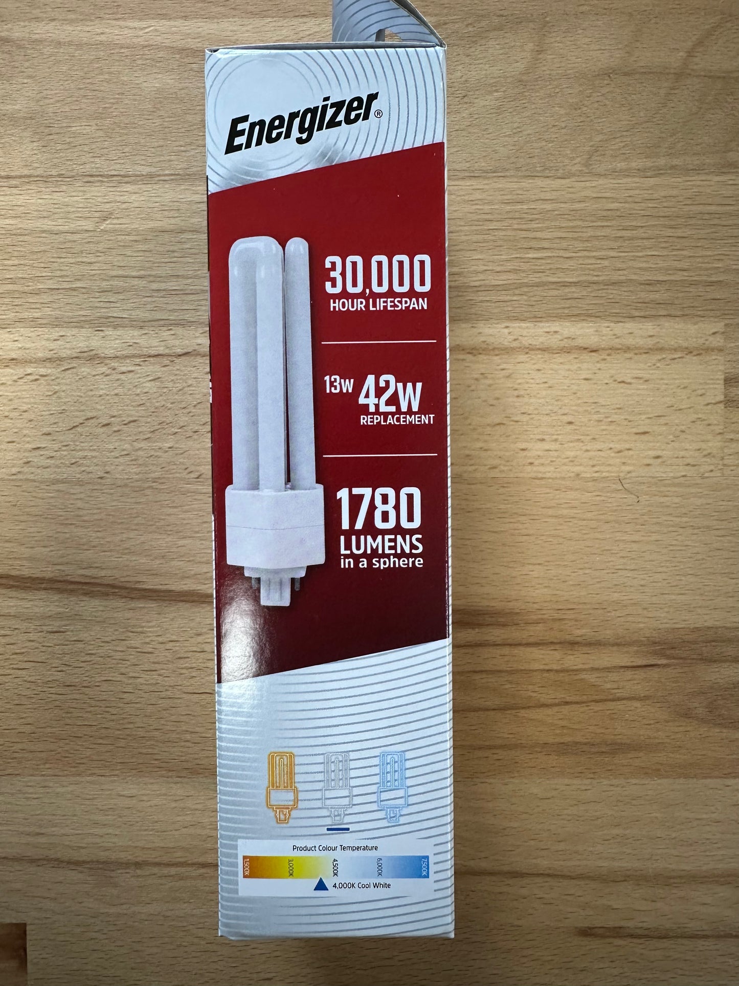 Energizer 13W=42W LED PLT (PL-T) GX24q-4 4Pin 1780lm 4000K (Cool White) - S30443 - LED Retro