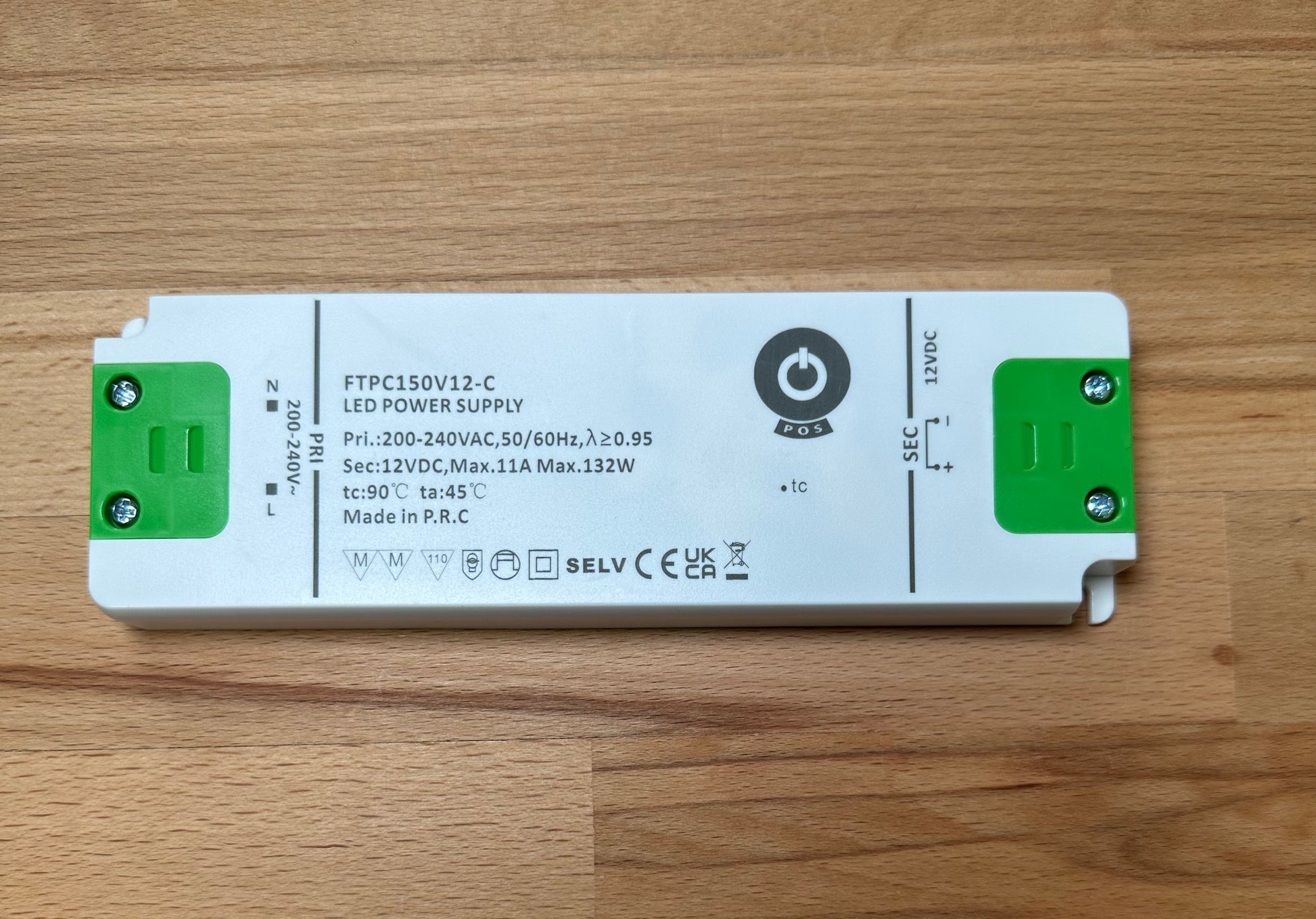 POS Power FTPC150V12-C 132W 12V/11A LED Power Supply - LED Retro