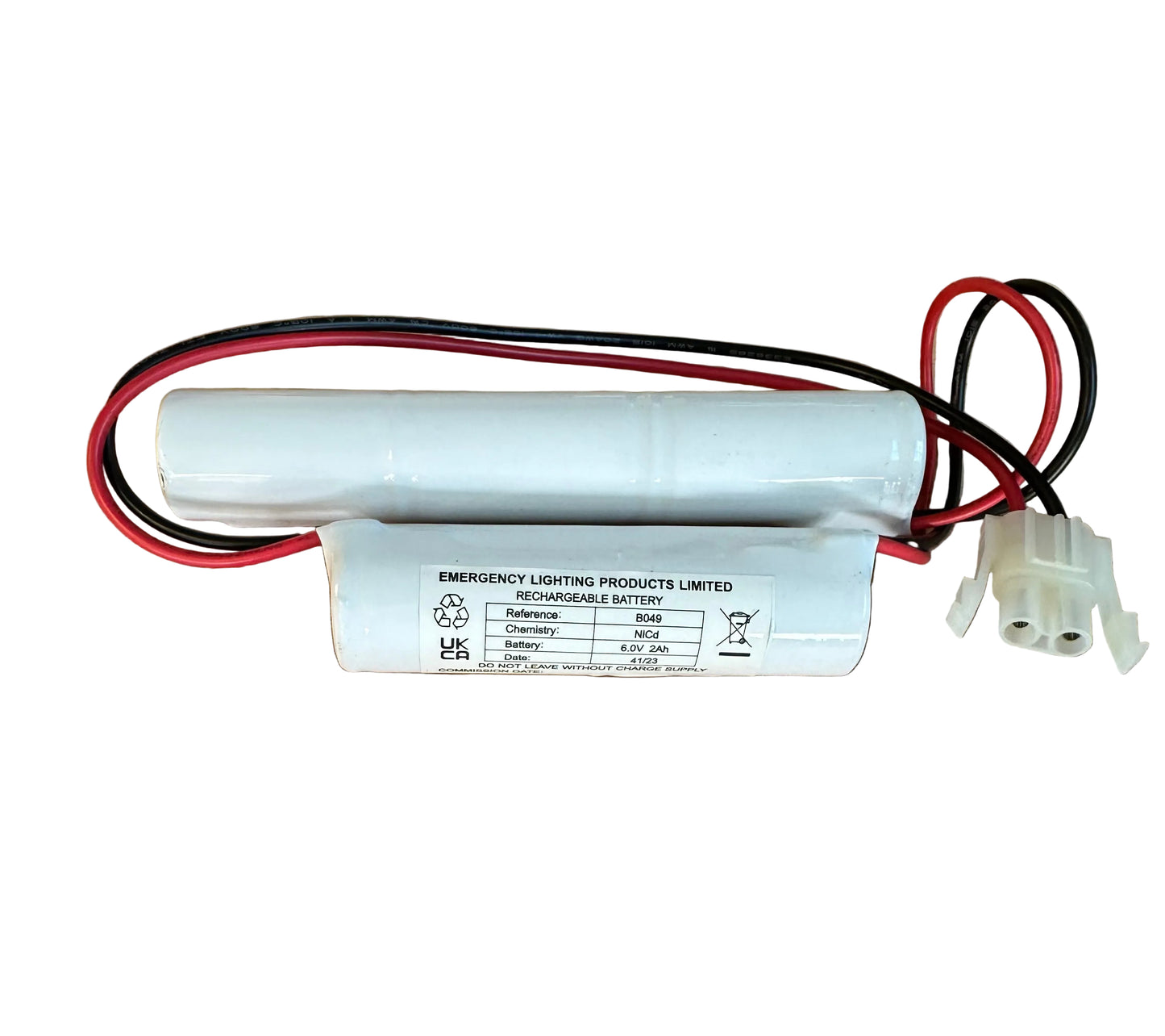 ELP B049 3+2 C Cell 6V 2 AH NiCD Battery with AMP Plug - LED Retro