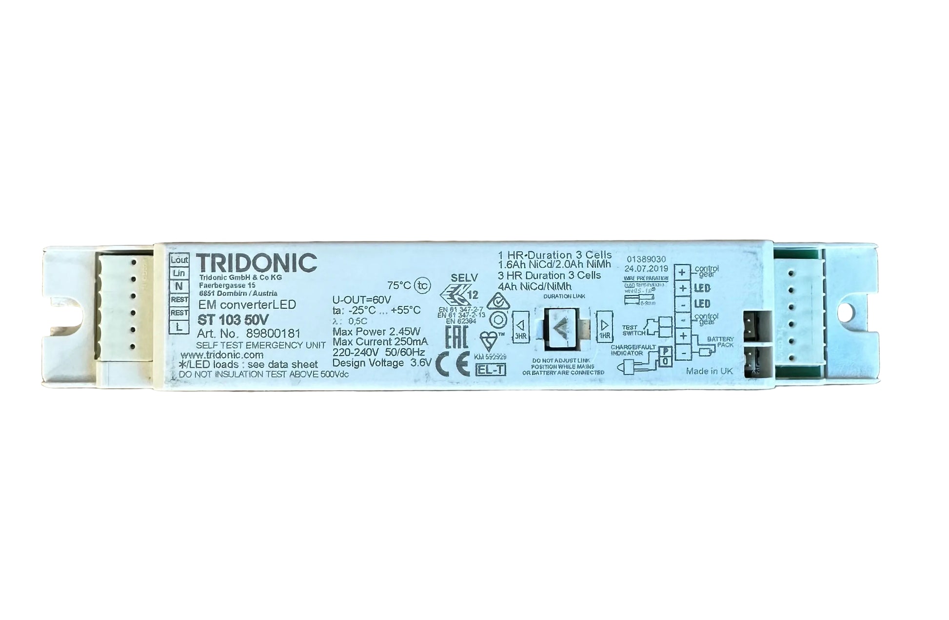 Tridonic 89800181 EM converterLED ST 104 50V - LED Retro