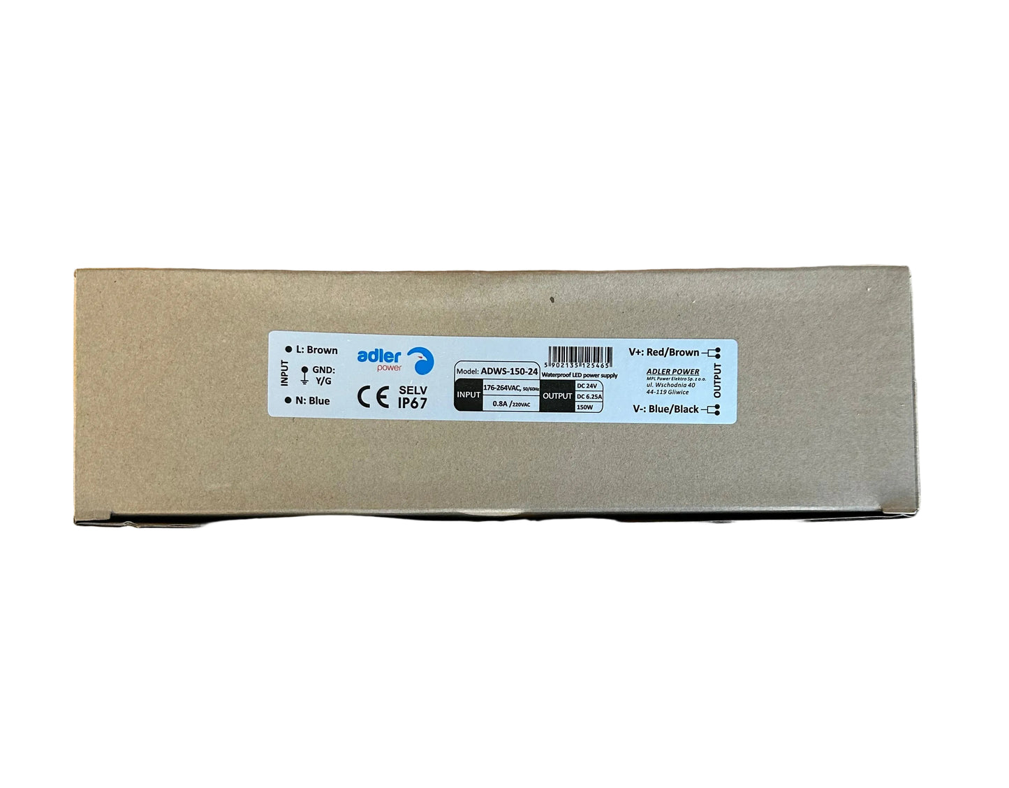 ADLER ADWS-150-24 24V/6.25A 150W IP67 LED Power Supply - LED Retro