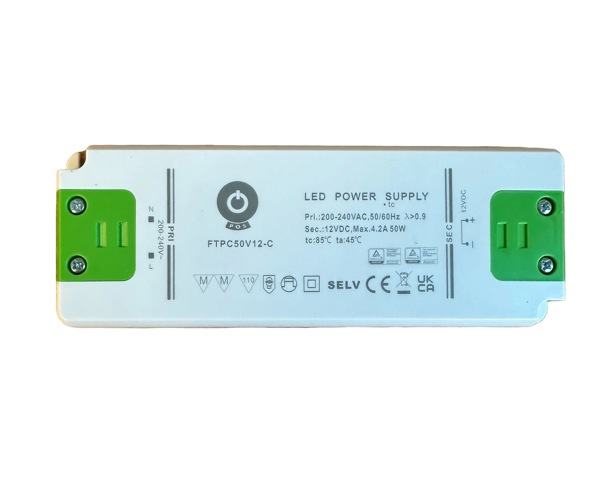 POS Power FTPC50V12-C 50W 12V/4.2A LED Power Supply - LED Retro