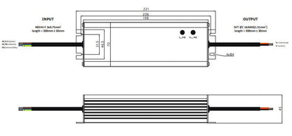 GLP GLG-150-24A 100W 18-24V 3.2-6.3A IP65 ADJ Output LED Driver - LED Retro
