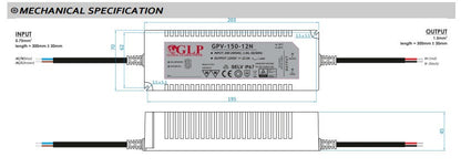 GLP GPV-150-24 144W 24V/6A CV IP67 LED Power Supply - LED Retro