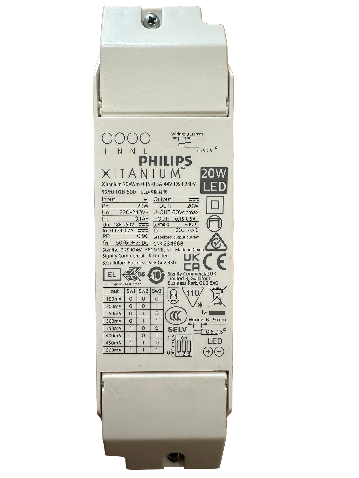 Philips 929002880006 Xitanium 20W/m 0.15-0.5A 44V DS I 230V - LED Retro