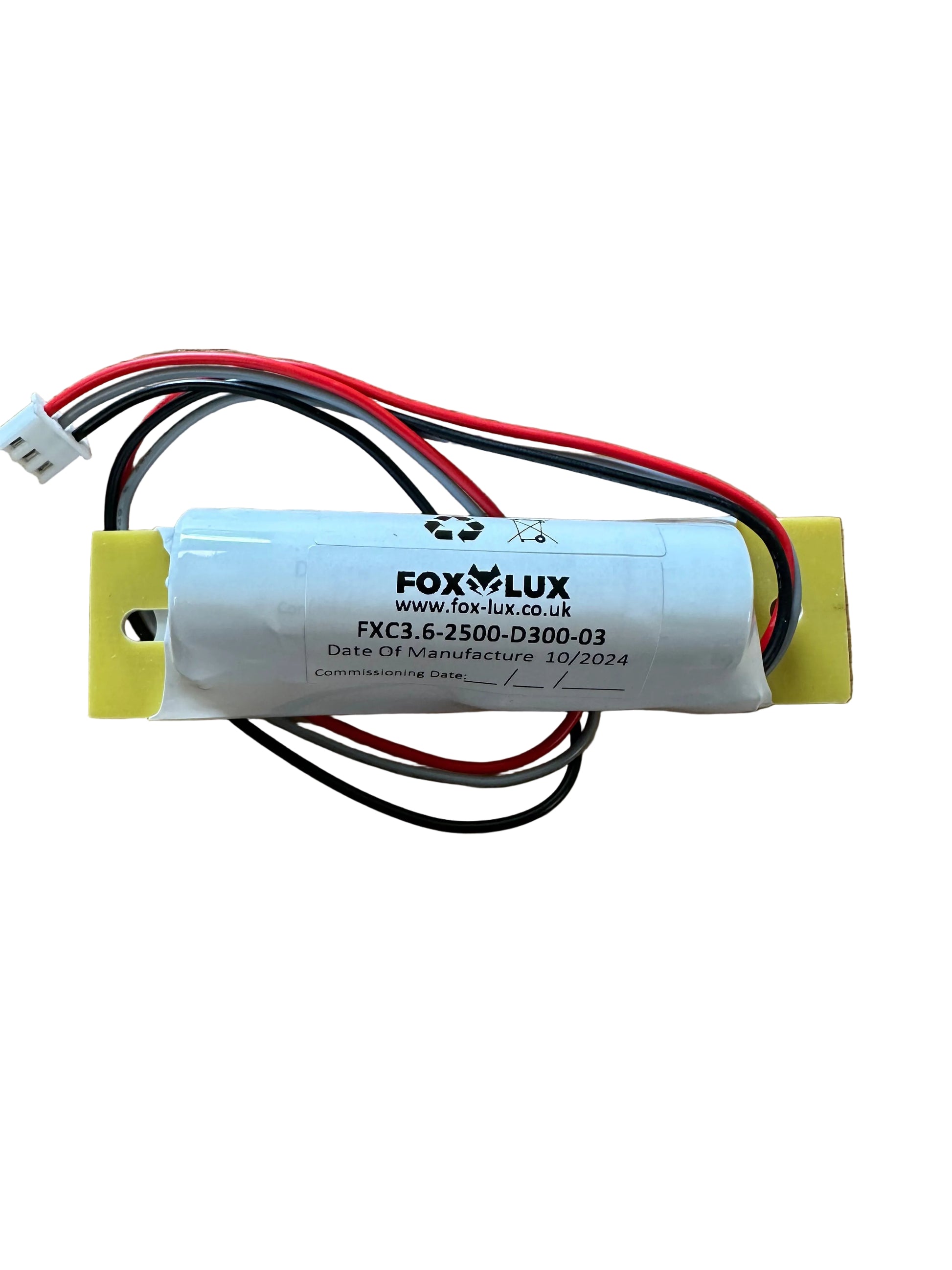 FOXLUX FXC3.6-2500-D300-03 1 cELL 2.5ah Li-ion Battery With Fixing Plate - LED Retro