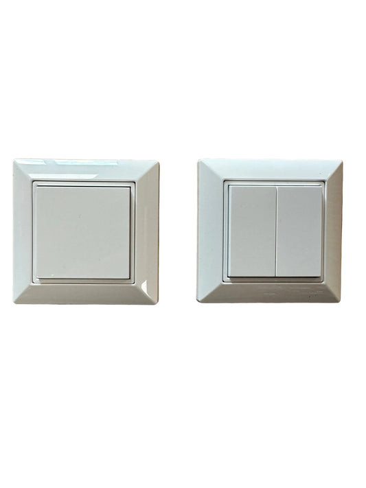 EnOcean Easyfit Self-Powered Single / Double Rocker Wall Switch E8221-A270 & A280 - Casambi - LED Retro
