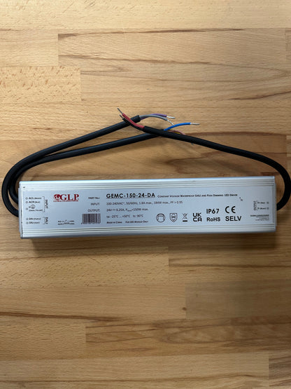 GEMC-150-24-DA 150W 24V 6.25A IP67 DALI2 - Push Dim Dimmable LED Driver -LED Retro