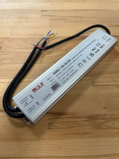 GEMC-150-24-DA 150W 24V 6.25A IP67 DALI2 - Push Dim Dimmable LED Driver -LED Retro