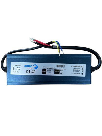 ADLER ADWS-250-12 12V/21A 250W IP67 CV LED Power Supply - LED Retro