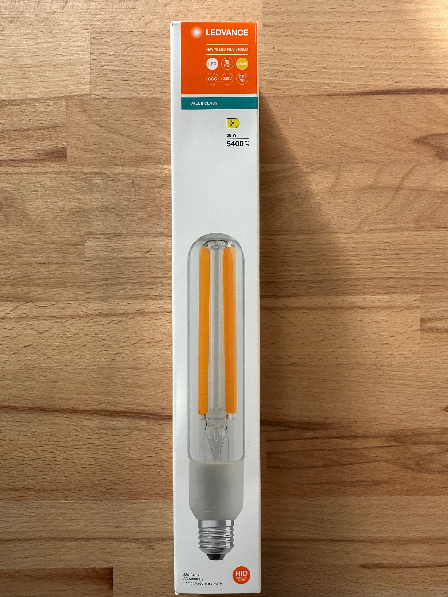 4099854072017 - NAV 70 LED FILAMENT VALUE 5400lm 35W 727 E27 (Warm White) - LED Retro