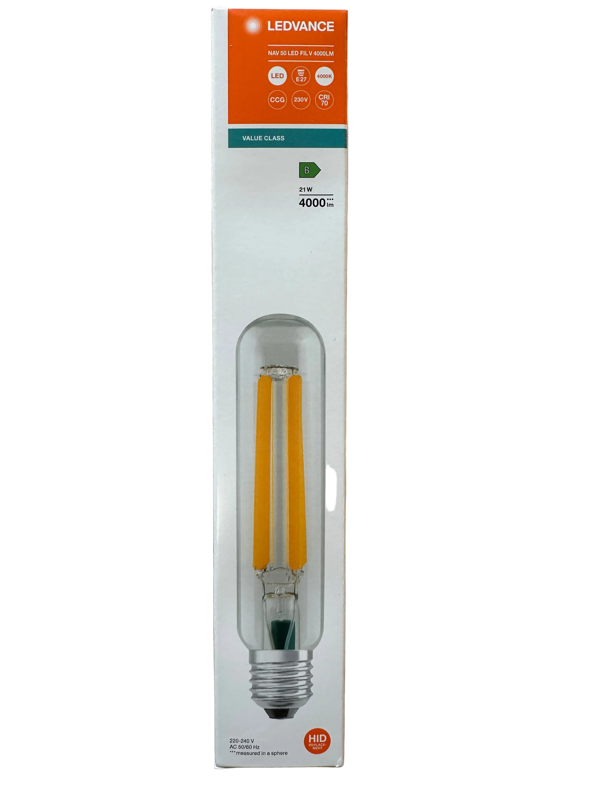 4099854071997 - NAV 50 LED FILAMENT VALUE 4000lm 21W 740 E27 (Cool White) - LED Retro