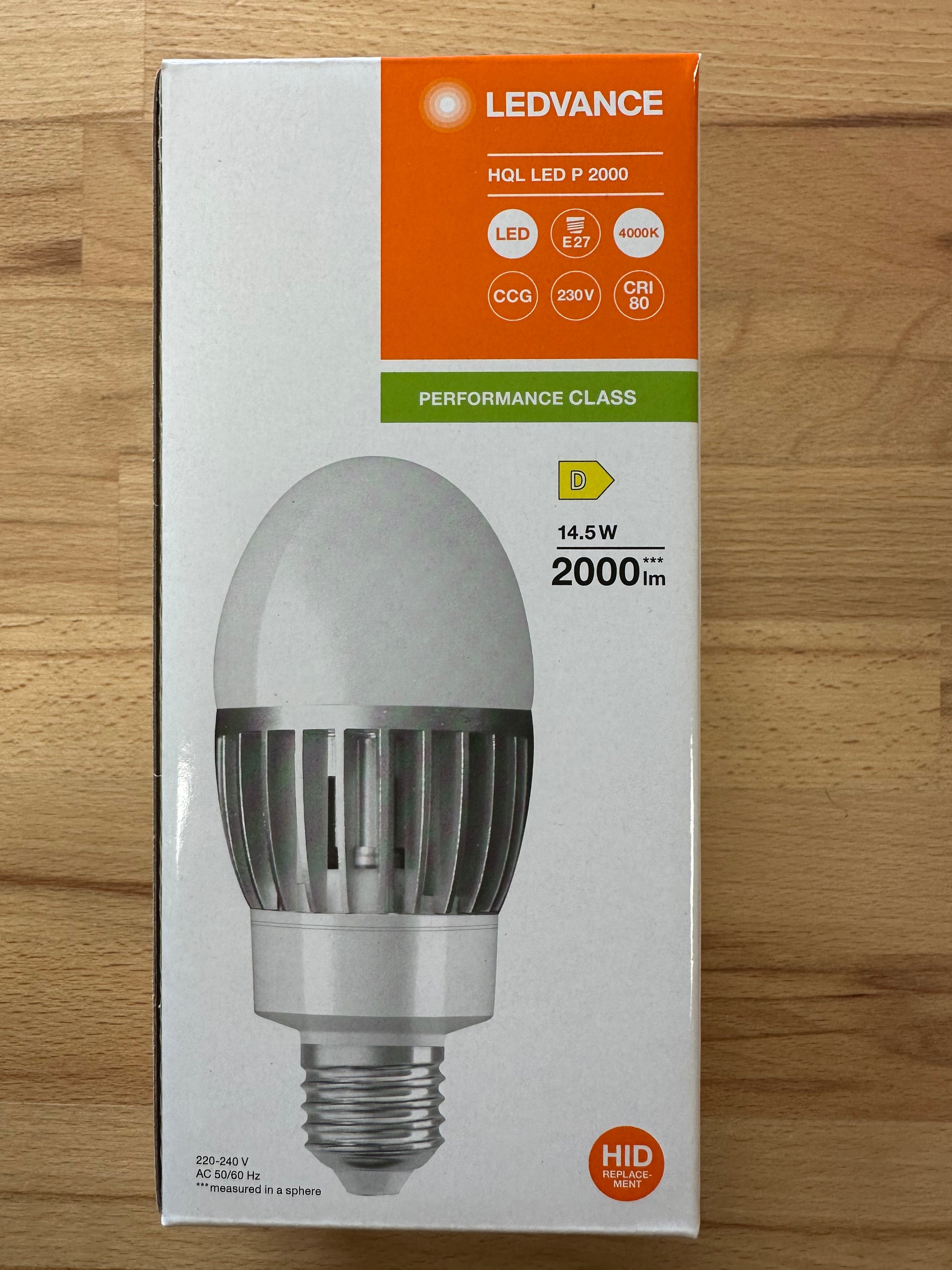 4099854040627 - HQL LED ALU PERFORMANCE 2000lM 14.5W 840 E27 - LED Retro