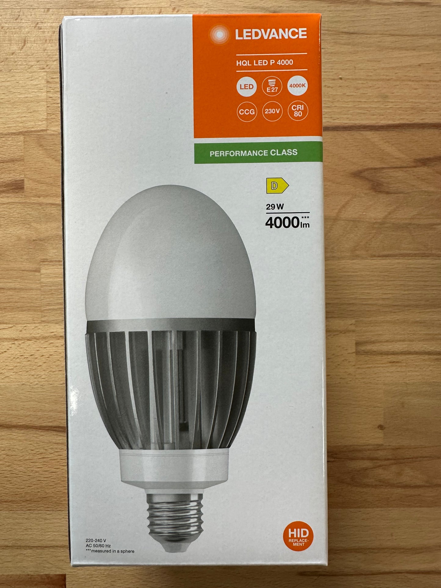 4099854040702 - HQL LED ALU Performance 4000lm 29W 840 E27 - LED Retro