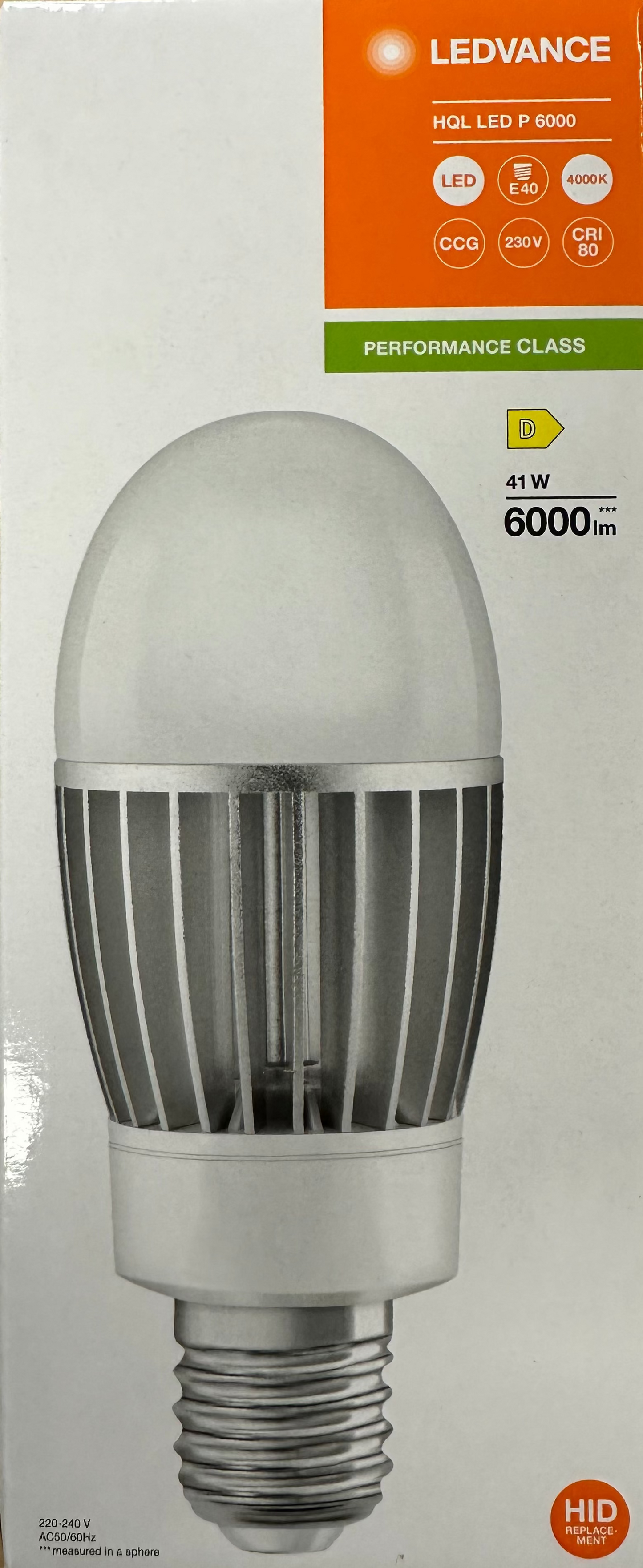 41w Ledvance HQL LED ALU Performance 41W = 100W E40 SON Replacement Lamps ...