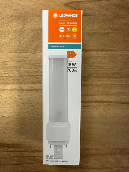 4058075823150 = DULUX LED D18 EM & AC MAINS VALUE 7W 840 G24d-2 770lm - LED Retro