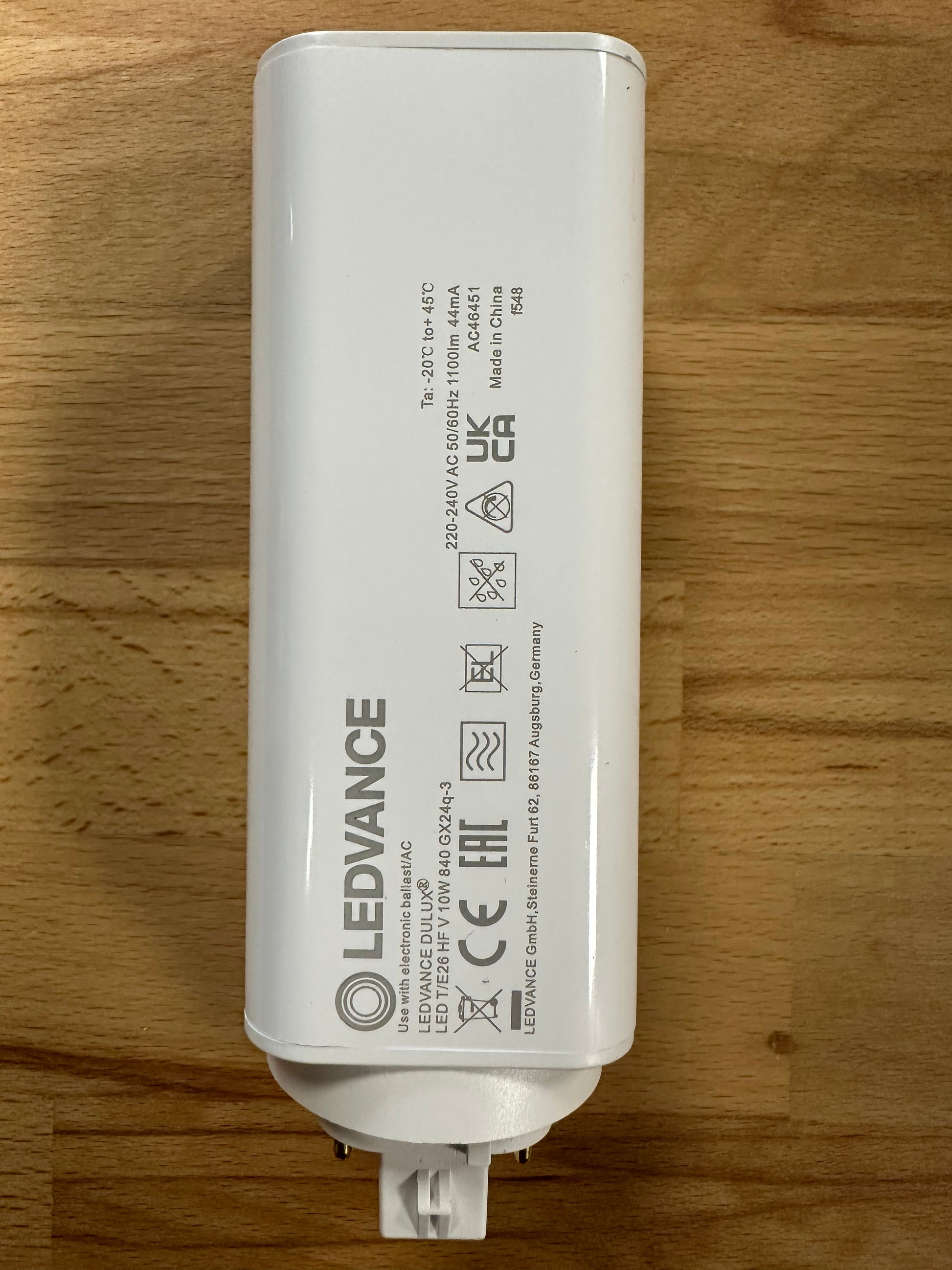 4058075822313 = DULUX LED T/E26 HF & AC MAINS VALUE 10W 840 GX24Q-3 1100lm - LED Retro