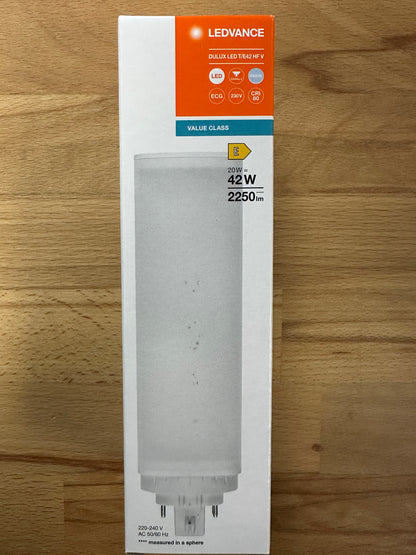 4058075822399 = DULUX LED T/E42 HF & AC MAINS VALUE 20W 840 GX24Q-4 2250lm - LED Retro
