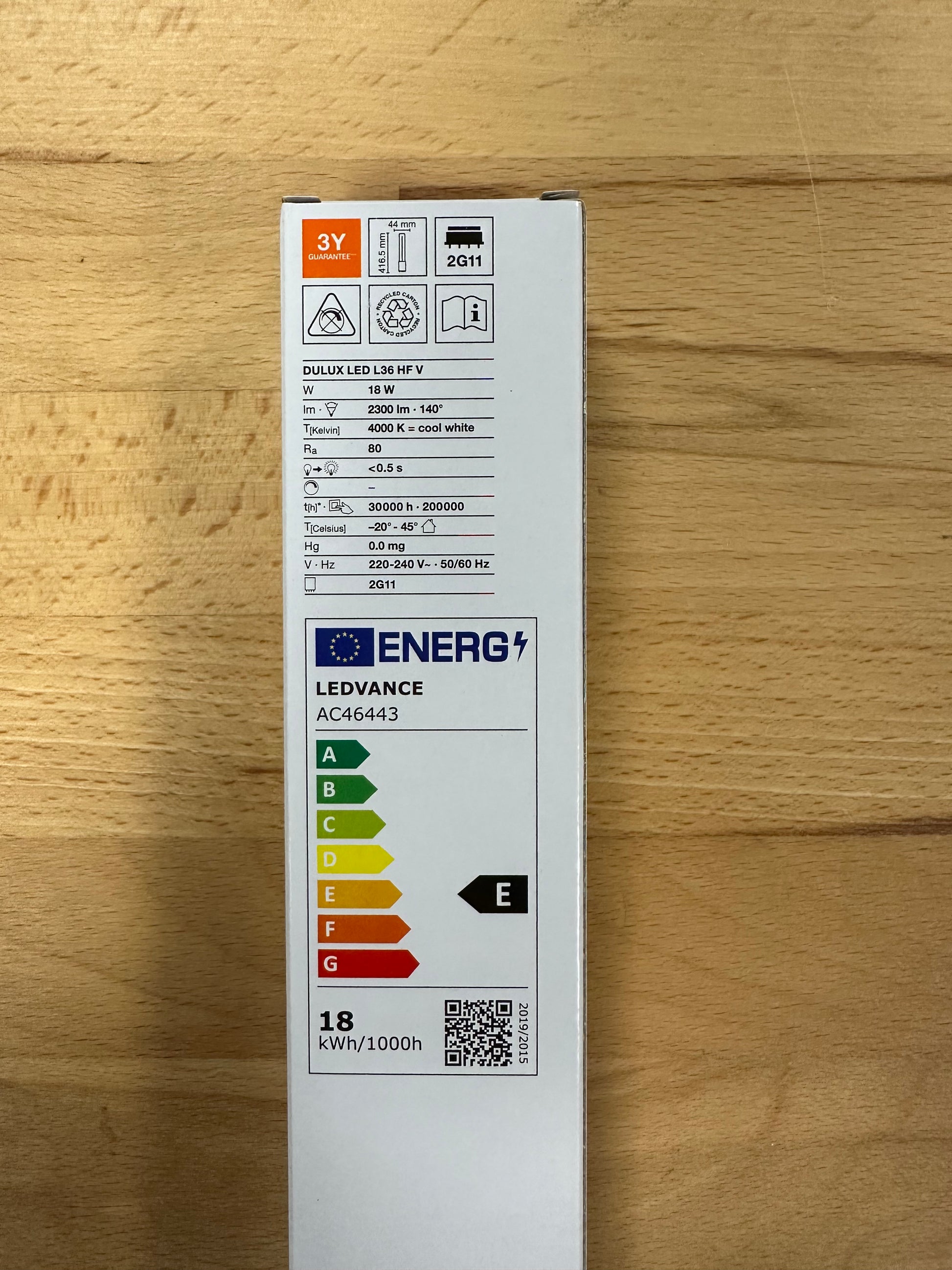 4058075822153 = DULUX LED L36 HF & AC MAINS VALUE 18W 840 2G11 - 2300lm - LED Retro