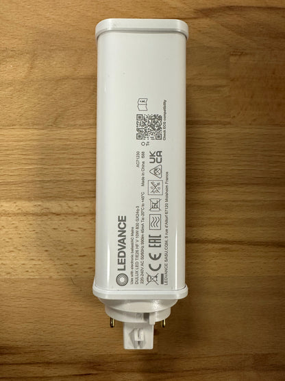 4058075822290 = DULUX LED T/E26 HF & AC MAINS VALUE 10W 830 GX24Q-3 990lm - LED Retro