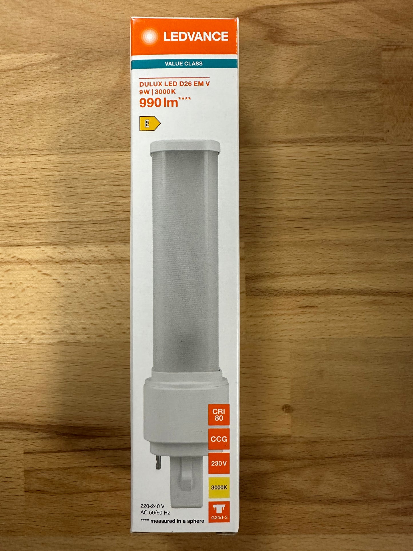 4058075823174 = DULUX LED D26 EM & AC MAINS VALUE 9W 830 G24d-3 990lm - LED Retro