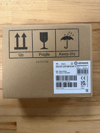 4058075821972 = DULUX LED D/E18 HF & AC MAINS VALUE 7W 830 G24Q-2700lm - LED Retro