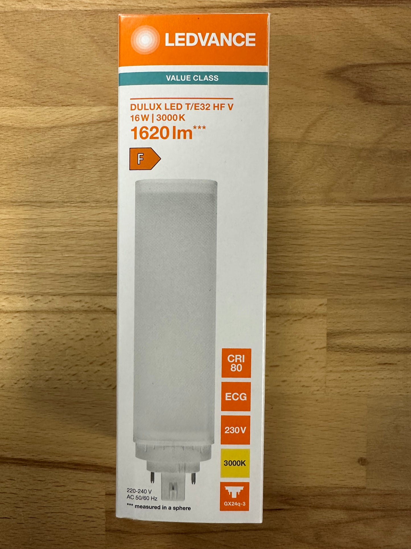 4058075822337 = DULUX LED T/E32 HF & AC MAINS VALUE 16W 830 GX24Q-3 1620lm - LED Retro
