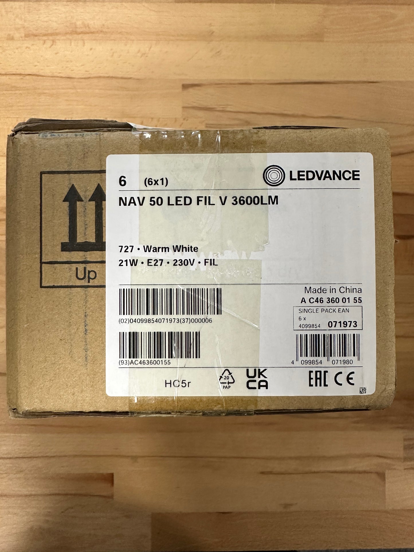 4099854071973 - NAV 50 LED FILAMENT VALUE 3600lm 21W 727 E27 (Warm White) - LED Retro