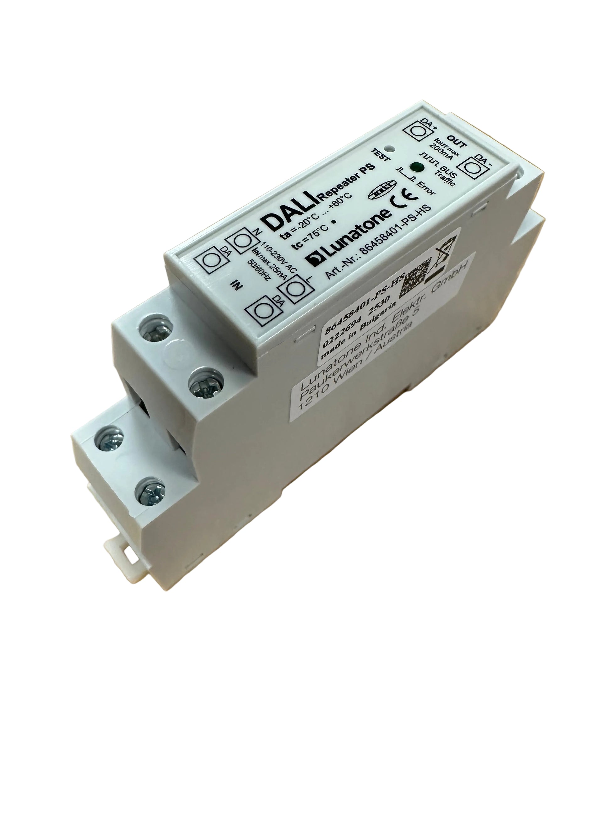 Lunatone DALI Repeater PS, DIN Rail - 86458401-PS-HS - LED retro