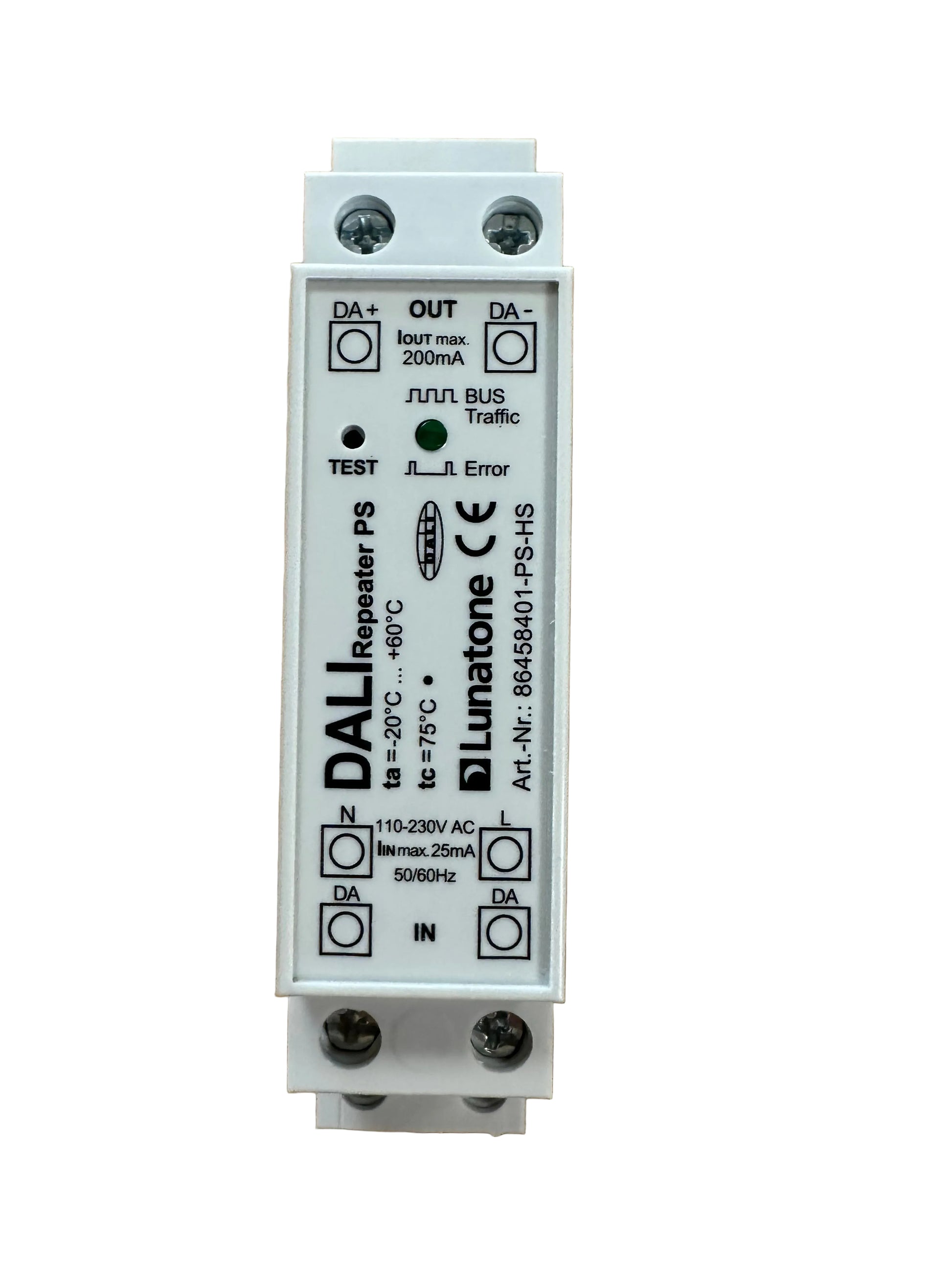 Lunatone DALI Repeater PS, DIN Rail - 86458401-PS-HS - LED retro