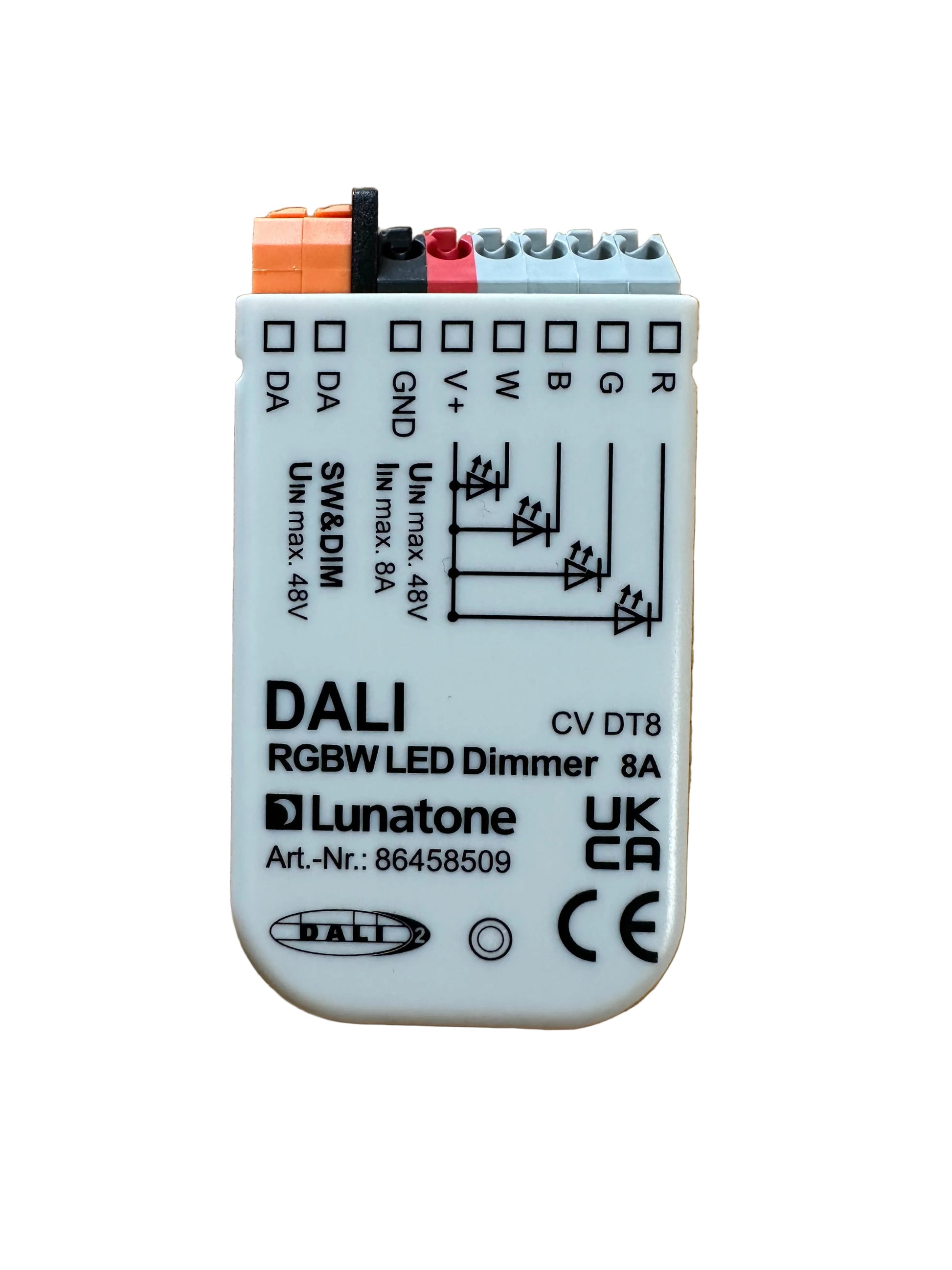 Lunatone DALI-2 RGBW LED Dimmer CV DT8 - 86458509 DALI-2 RGBW CV DT8 8A - LED retro