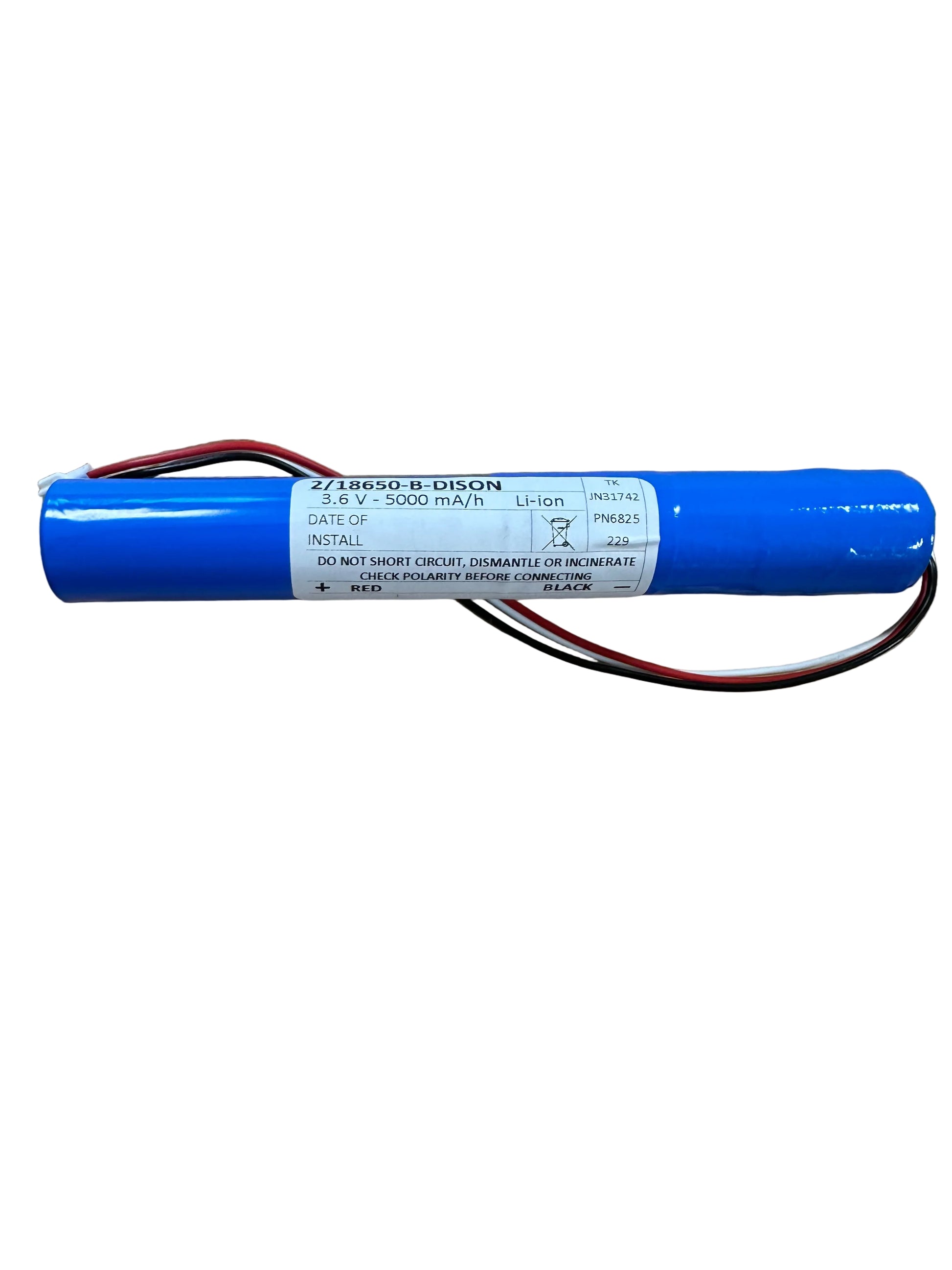1INR19/66-2 DISON 3.7V 2 Cell 5AH Li-ion Battery Stick - LED Retro