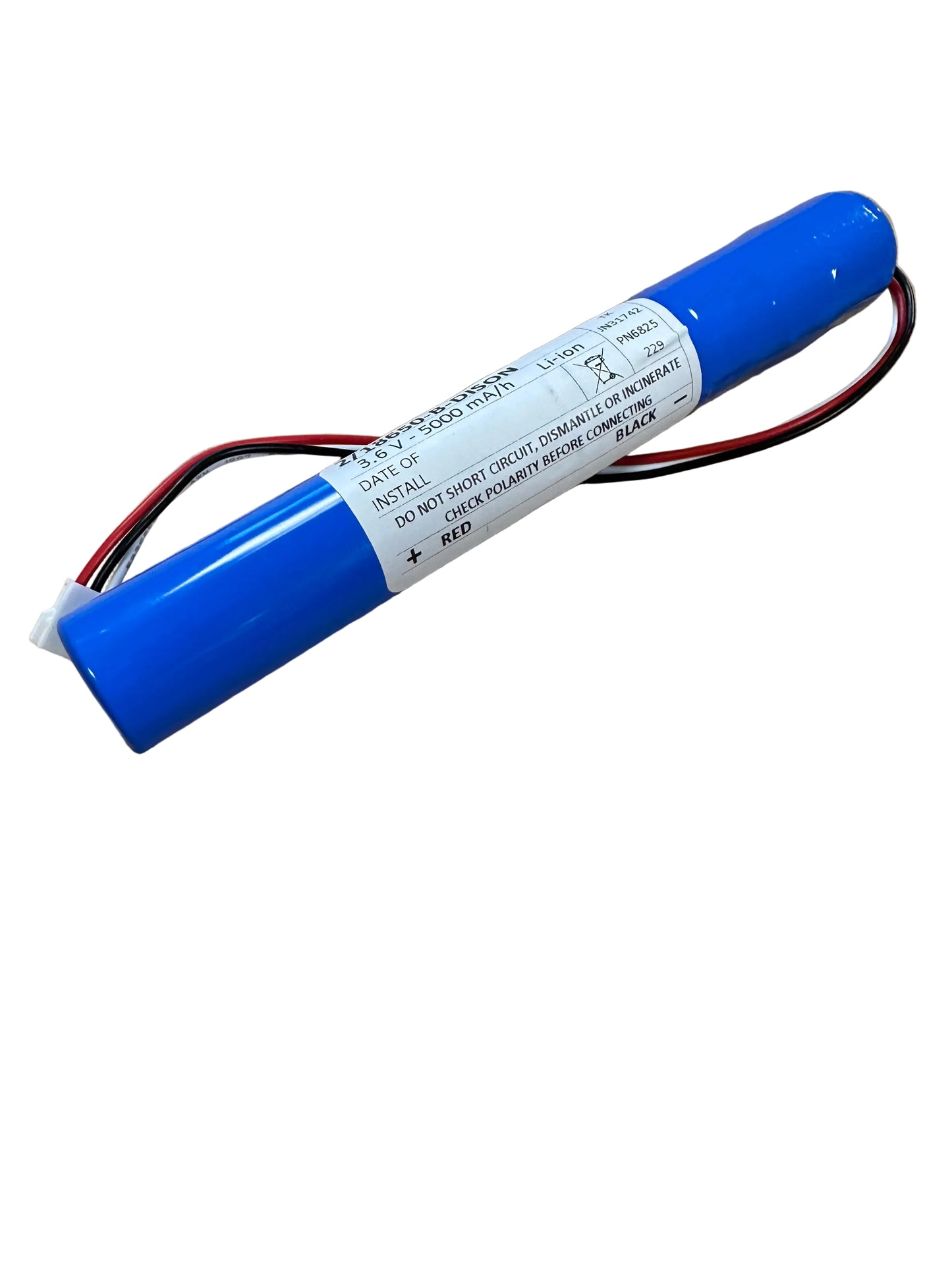 1INR19/66-2 DISON 3.7V 2 Cell 5AH Li-ion Battery Stick - LED Retro