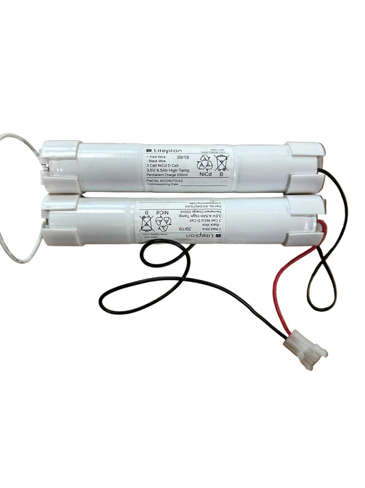 Liteplan 6/CD45/TS/AS 7.2V 4.5Ah Stick + Stick Battery c/w Leads and Plug - LED Retro