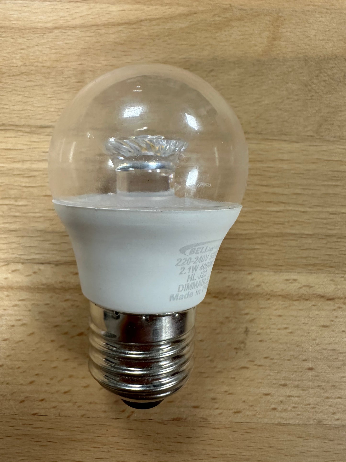 Bell LED 2.1W Dimmable 45mm Clear Round Ball - ES - 4000K - 60585 - LED Spares